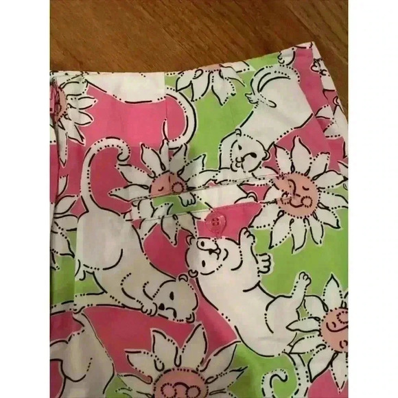 Vintage Lilly Pulitzer Skirt French Fried Size 8 Pink Panther White Label - Picture 4 of 7